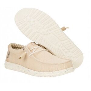 Hey Dude Wally Stretch Sox‎ Irish cream egret Men's Sz 8 41898-OLZ $60 NWT